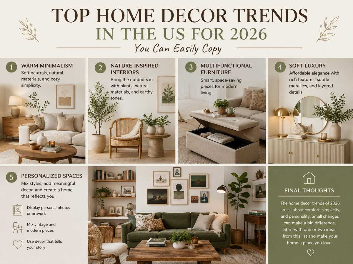 Top Home Decor Trends in the US for 2026 You Can Easily Copy
