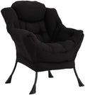 Welnow Lazy Chair for Adults，Modern Reading Accent Chair,Black Single by LifeGetsBetterWithWelnow