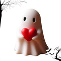 Red Heart Ghost Figurine,Halloween Cute Ghost Statue for Shelf Mantel, by Unknown