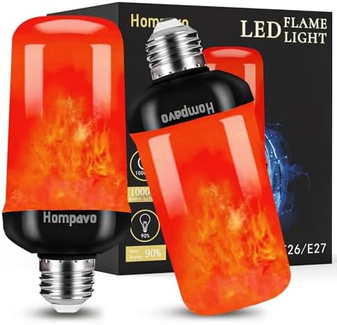 Hompavo 【Upgraded Flame Light Bulbs for Home Decor with Upside Down Effect by Hompavo