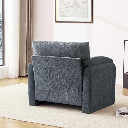 Howjoe Accent Chair for Living Room, Oversized Reading Armchair, Blue - Image 6