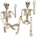 2 Pack 36"Halloween Skeleton - 3 ft Life Size Human Skeleton with Full Body Posable Joints Plastic Skeleton for Halloween Skeletons Decor Yard Patio Lawn Garden Skeleton Props Spooky Party Decoration by Znorso