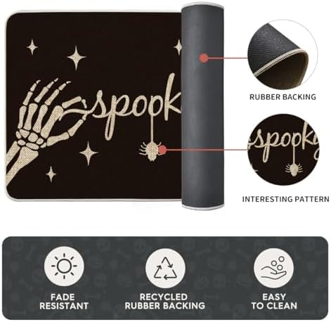 Artoid Mode Skeleton Black Halloween Kitchen Mats Set of 2-24x35+24x59 - Image 6
