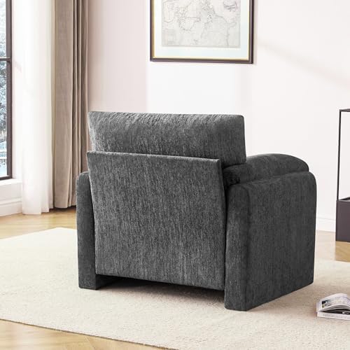 Howjoe Accent Chair for Living Room, Oversized Reading Armchair, Gray - Image 5