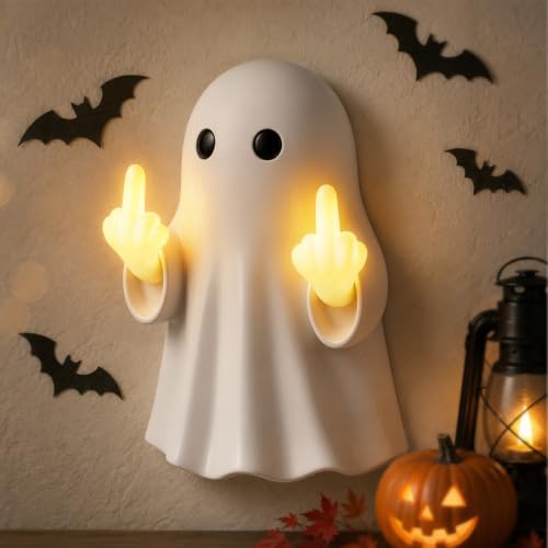 Halloween Ghost Figurine Glow Cute Finger Ghost Statue Big by Unknown