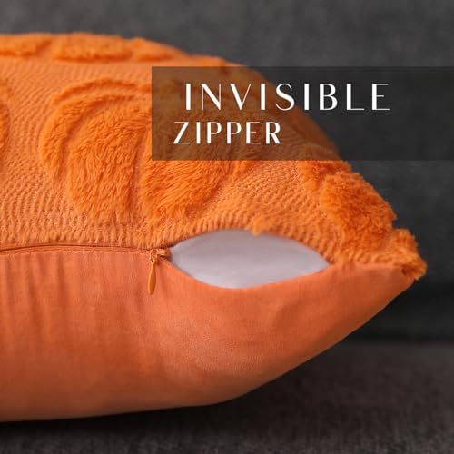 DFXSZ Fall Pillow Covers 18x18 2Pcs Orange Pumpkin Fall Decoration for Home - Image 2