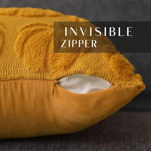 DFXSZ Fall Pillow Covers 12x20 2Pcs Yellow Pumpkin Fall Decoration for Home - Image 2
