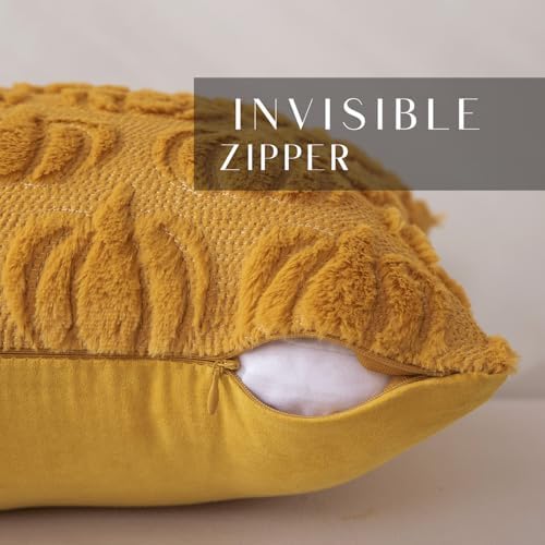 DFXSZ Fall Pillow Covers 20x20 2Pcs Yellow Pumpkin Fall Decoration for Home - Image 2