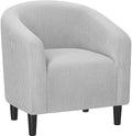 Yaheetech Small 25.5in Wide Corduroy Accent Chair for Bedroom, Light Gray by Yaheetech