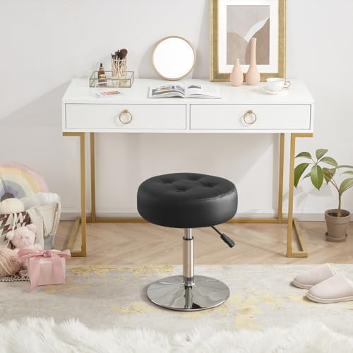 Gitrah Black Vanity Stool Chair Swivel Adjustable Comfortable Makeup Stool - Image 4