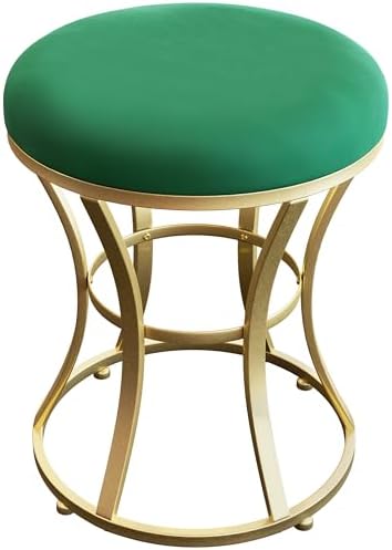 Vanity Chair, Small Velvet Vanity Stool & Ottoman Bench for Bathroom, Dorm by ELLENSAMQI