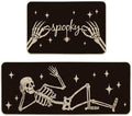 Artoid Mode Skeleton Black Halloween Kitchen Mats Set of 2-24x35+24x59 by ArtoidMode