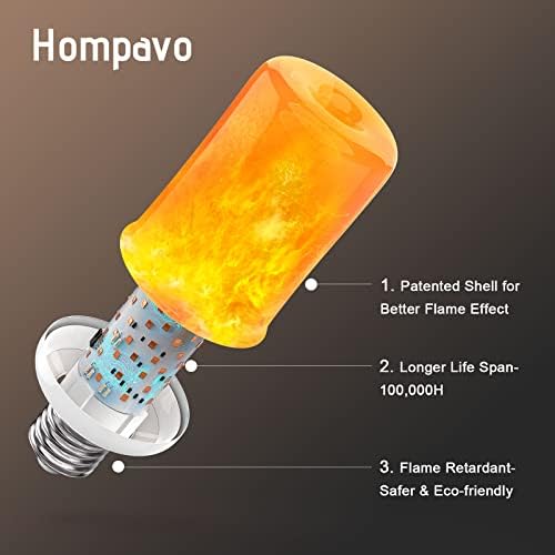 Hompavo 【Upgraded Flame Light Bulbs for Home Decor with Upside Down Effect - Image 4