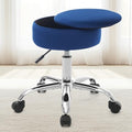 Adjustable Vanity Stool Storage Swivel Rolling Vanity Chair with Wheels by RUCUKEN