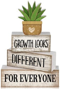 Lineshading 4 Pcs Farmhouse Table Decor, Inspirational Office Shelf Decor by Lineshading