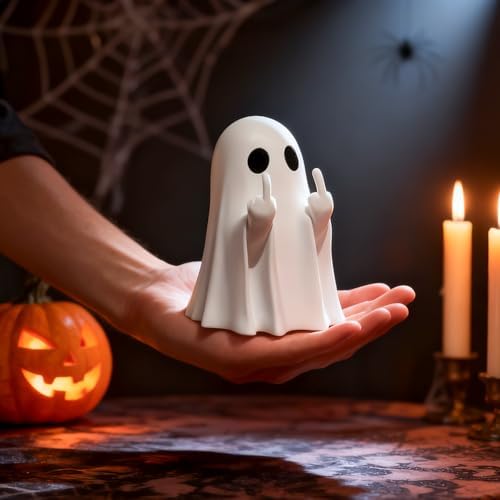Halloween Ghost Figurine White Decorative Cute Finger Ghost Ornaments - Image 6