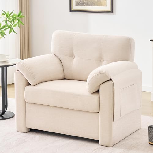 Howjoe Accent Chair for Living Room, Oversized Reading Armchair, Lvory by Unknown
