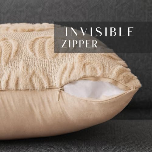 DFXSZ Fall Pillow Covers 20x20 2Pcs Beige Pumpkin Fall Decorations for Home - Image 2