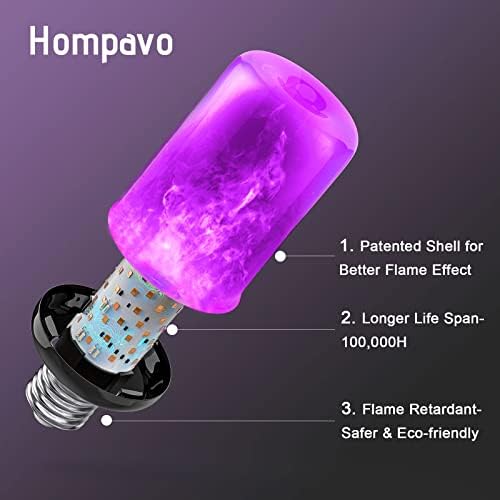 Hompavo 【Upgraded Flame Light Bulbs for Home Decor with Upside Down Effect - Image 4