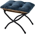 15"(H) Folding Ottoman, Foldable Footrest Stool, Portable Small Foot Stool for Couch, Collapsible Foot Rest Ottoman for Sofa, Accent Padded Ottomans for Living Room, Bedroom, Navy Blue by MordchilHF