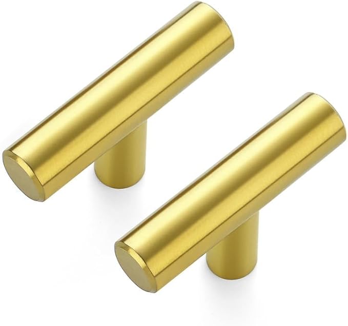 JOY DECOR 45 Pack Cabinet Knobs, Gold Cabinet Handles, 2in Kitchen Cabient Knobs, Single Hole Drawer Knobs for Dresser Drawers
