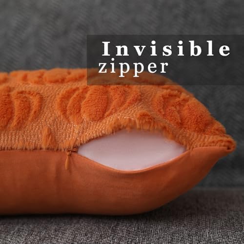DFXSZ Fall Pillow Covers 12x20 2Pcs Rust Pumpkin Fall Decorations for Home - Image 2