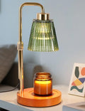 Green Candle Warmer Lamp with 24h Cycle Timer, Dimmable Wax Melt Warmer by GODONLIF