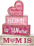 Lineshading 4 Pcs Wooden Block Signs Mothers Day Farmhouse Tabletop Decor by Lineshading