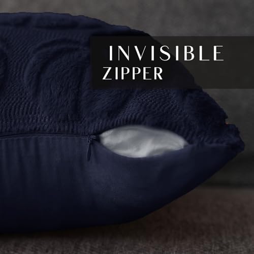 DFXSZ Fall Pillow Covers 12x20 2Pcs Navy Blue Pumpkin Fall Decorations - Image 2
