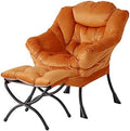 Welnow Lazy Chair with Ottoman, Reading Chair with Footrest, Reddish Brown by LifeGetsBetterWithWelnow