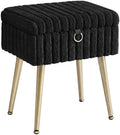 SONGMICS Vanity Stool Chair with Storage, Metal Legs, Max. Load 440 lb by SONGMICSbySONGMICSHOME