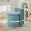 Large Velvet Vanity Chair, 360° Swivel Makeup Chair with Storage, Teal by WUTUTUEE