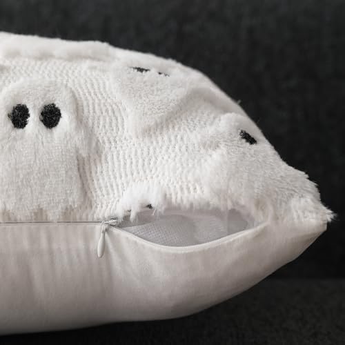 DFXSZ Halloween Pillow Covers 12x20 inch 2Pcs White Ghost Halloween Decor - Image 2