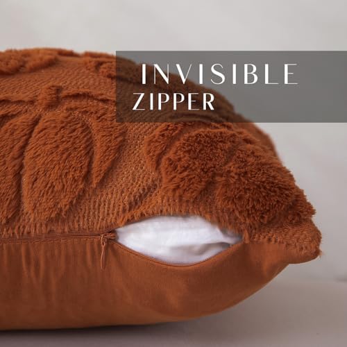 DFXSZ Fall Pillow Covers 24x24 2Pcs Rust Pumpkin Fall Decorations for Home - Image 2
