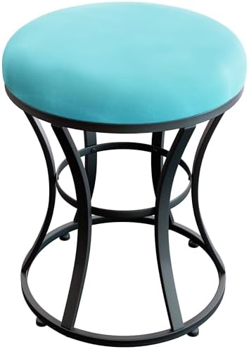 Vanity Chair, Small Velvet Vanity Stool & Ottoman Bench for Bathroom, Dorm by ELLENSAMQI