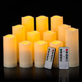 YOROXRG 12 Pack Flameless Candles Battery Operated Waterproof Led Candles (D:2.2" X H:4" 5" 6" 7") Candles with 2 Remotes Contro for Wedding, Party, Birthday by YOROXRG