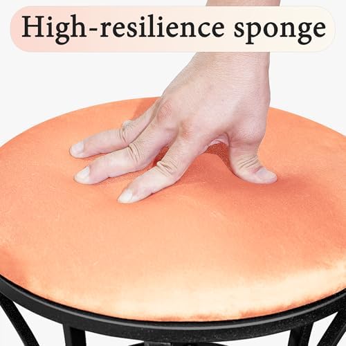 Vanity Chair, Small Velvet Vanity Stool & Ottoman Bench for Bathroom, Dorm - Image 5