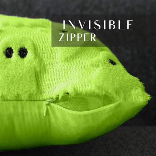 DFXSZ Halloween Pillow Covers 16x16 inch 2Pcs Green Ghost Halloween Decor - Image 2