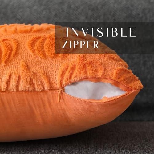 DFXSZ Fall Pillow Covers 18x18 2Pcs Orange Pumpkin Fall Decoration for Home - Image 2
