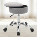 Adjustable Vanity Stool Storage Swivel Rolling Vanity Chair with Wheels by RUCUKEN