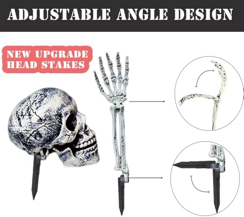 AISENO Realistic Skeleton Stakes Halloween Decorations for Lawn Stakes Garden Halloween Skeleton Decoration Outdoor - Image 4