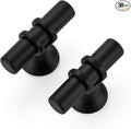 30 Pack Matte Black Cabinet Knobs - Kitchen Cabinet Knobs Black Cabinet Pulls for Kitchen Cabinet Drawer Stainless Steel Dresser Knobs for Cabinet Hardware 2 Inch Length Single Hole T Bar