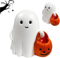 White Decorative Halloween Ghost Figurine (White Pumpkin Ghost) by Unknown