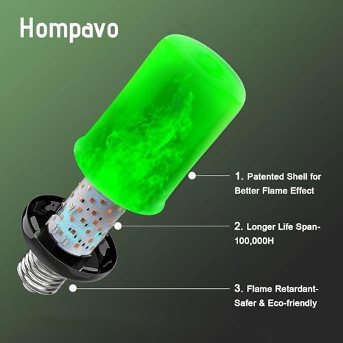 Hompavo 【Upgraded Flame Light Bulbs for Home Decor with Upside Down Effect - Image 4