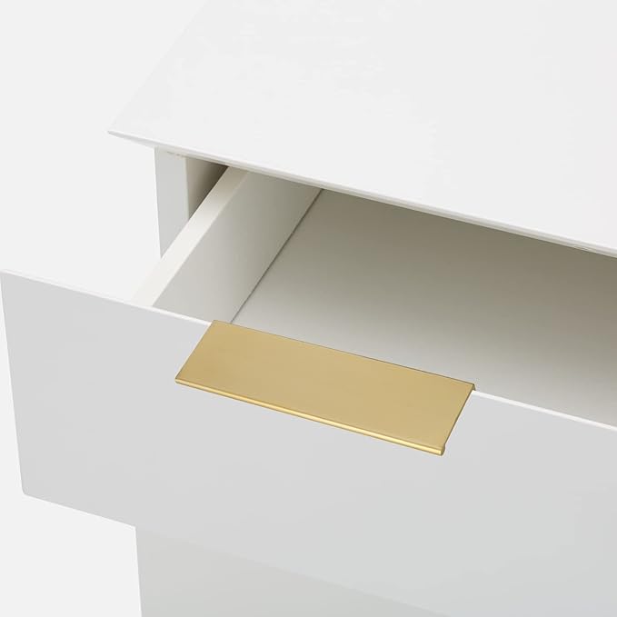 goldenwarm 25 Pack Gold Finger Edge Pulls Drawer Finger Pulls Champagne Gold Kitchen Hardware Handles Bedroom Dresser Drawers,3in Hole Center