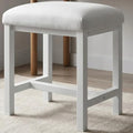 Small Vanity Stool, Cute Vanity Stools with Cushion, White Makeup Vanity Chair for Small Spaces, Living Room, Bedroom, Bathroom, Entryway, Ottoman Foot Rest for Couch Sillas Modern by KAI-ROAD