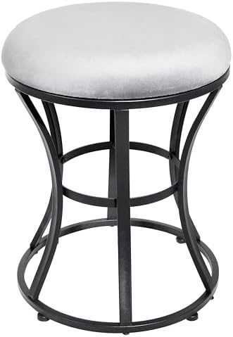 Vanity Chair, Small Velvet Vanity Stool & Ottoman Bench for Bathroom, Dorm by ELLENSAMQI