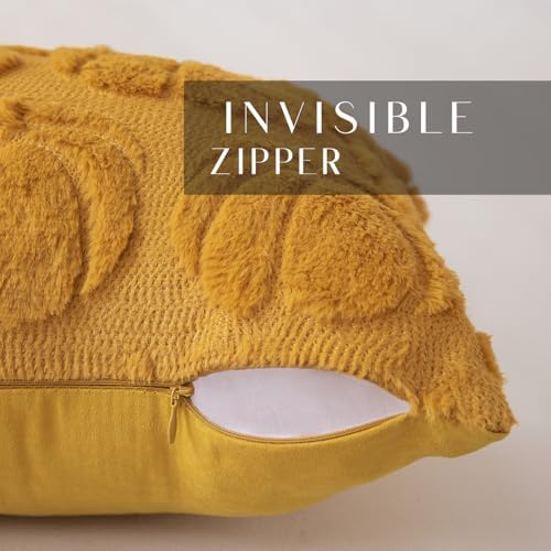 DFXSZ Fall Pillow Covers 16x16 2Pcs Yellow Pumpkin Fall Decoration for Home - Image 2