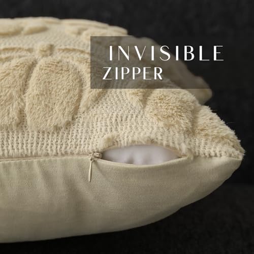 DFXSZ Fall Pillow Covers 12x20 2Pcs Beige Pumpkin Fall Decorations for Home - Image 2
