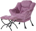 Welnow Lazy Chair with Ottoman, Reading Chair with Footrest,Mauve Purple by LifeGetsBetterWithWelnow